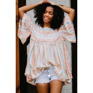 free people SUMMER NIGHTS striped tunic .